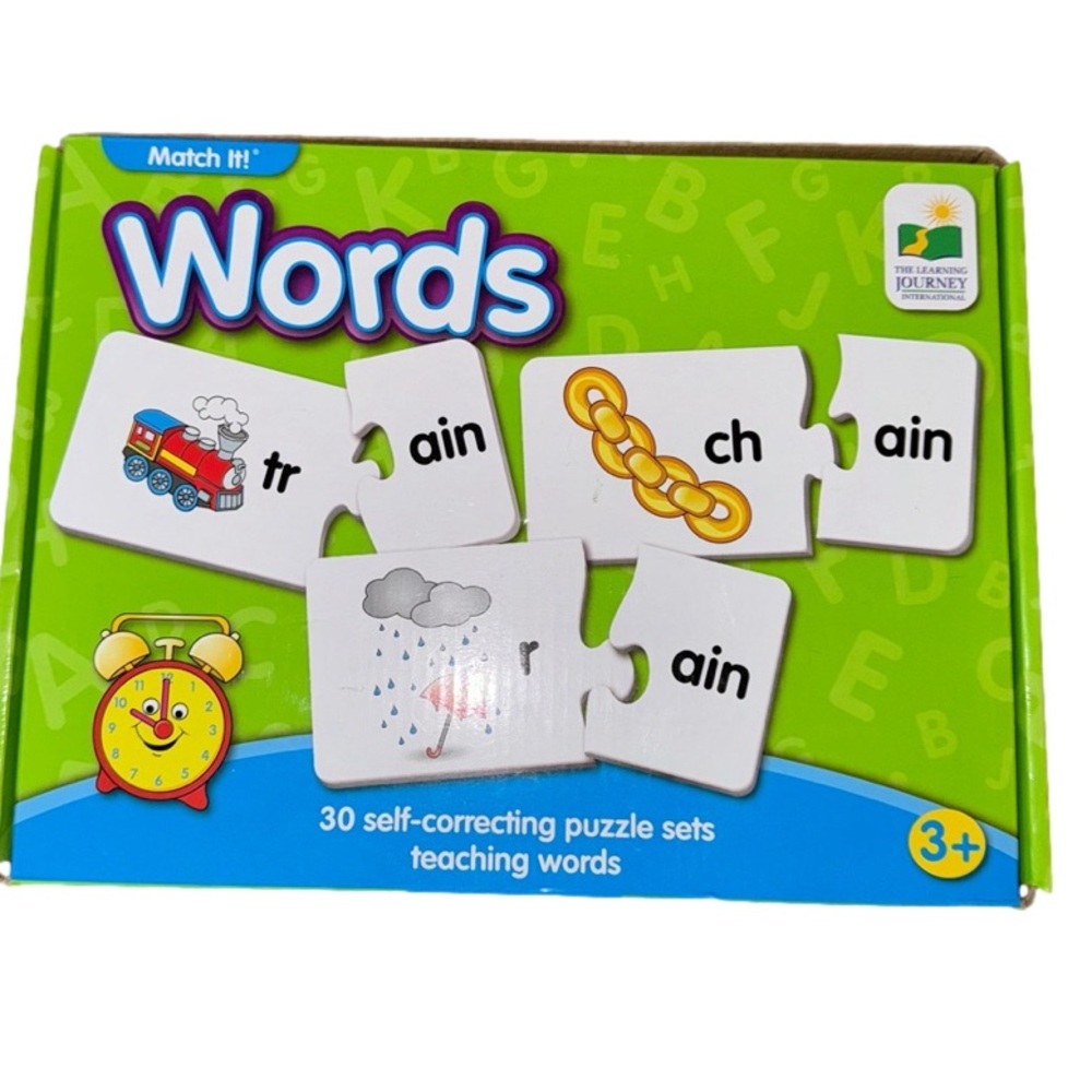 Like New Learning Journey Match It! WORDS PUZZLE 30 self-correcting puzzle sets